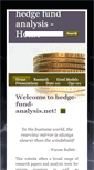Mobile Screenshot of hedge-fund-analysis.net